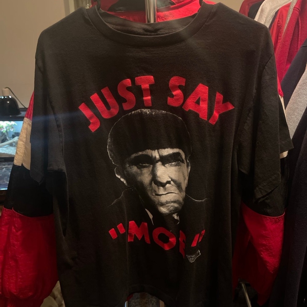 1988 Three Stooges “Just say “Moe”” Tee